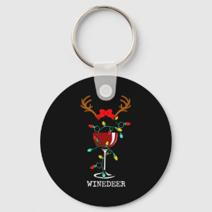 Funny Reindeer Winedeer Reinbeer Matching Couples Keychain