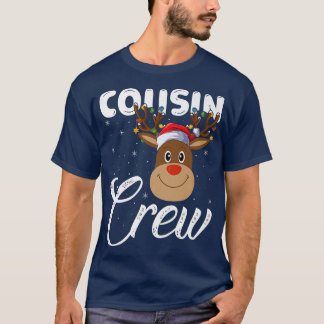 Funny Reindeer Xmas Lights Cousin Crew Reindeer Ch T-Shirt