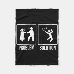 Funny Relationship And Badminton Fleece Blanket
