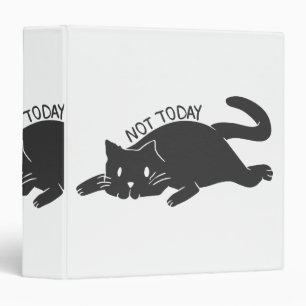 Funny relaxed domestic cat cartoon binder
