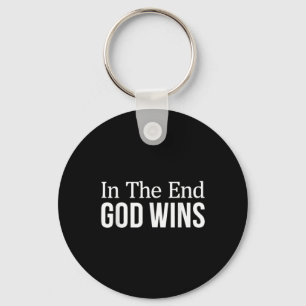 Funny Religious Bible Christian God Jesus Wins Fai Keychain