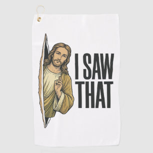 Funny Religious I Saw That Vintage Golf Towel