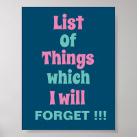 Funny Reminder for Forgetful People 