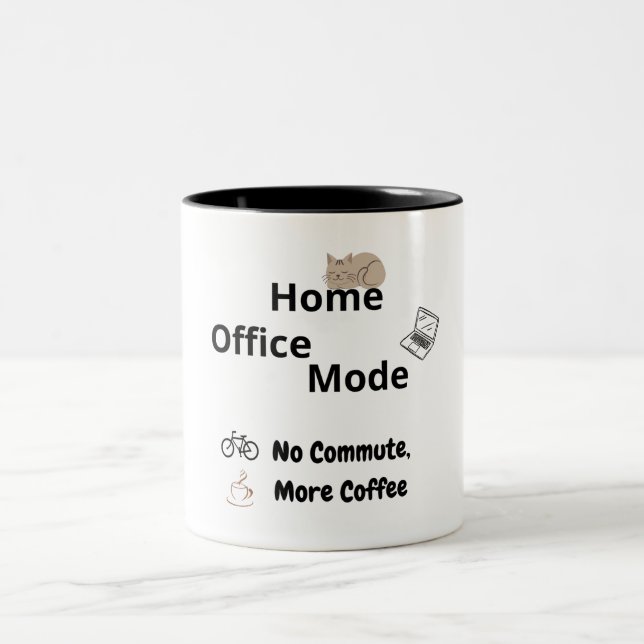 Funny Remote Work Mug for Office Coworkers (Center)