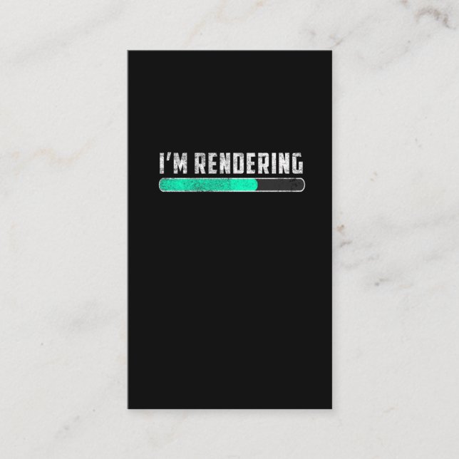 Funny Rendering Animator Video Movie Editor Business Card (Front)