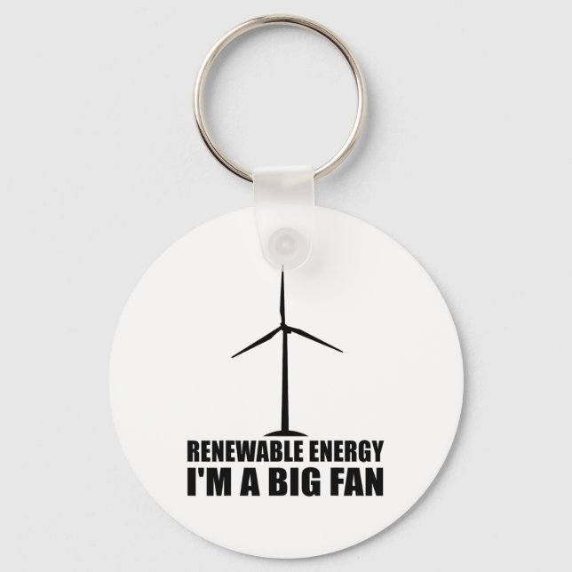 Funny Renewable Energy Environmental Gift Cool Win Keychain (Front)