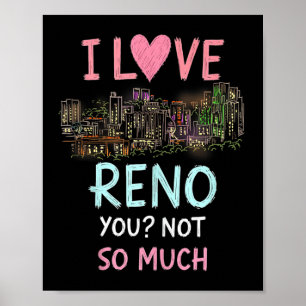 Funny Reno Nevada Night Skyline Vintage Tank Top_1 Poster