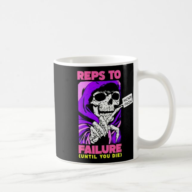 Funny Reps To Failure Weightlifting Bodybuilding F Coffee Mug (Right)