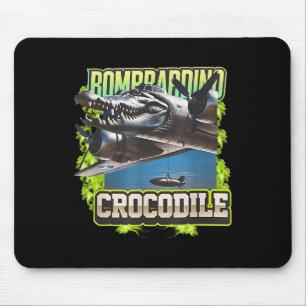 Funny Reptile Bombardiro Crocodilo Brain Rot, Stup Mouse Pad