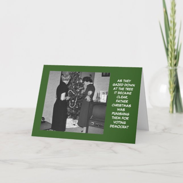 Funny Republican Christmas Holiday Card (Front)