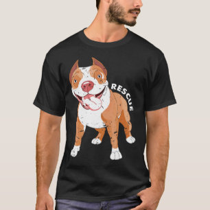Funny Rescue Dog Pitbull Mom Costume Adopting Dog T-Shirt