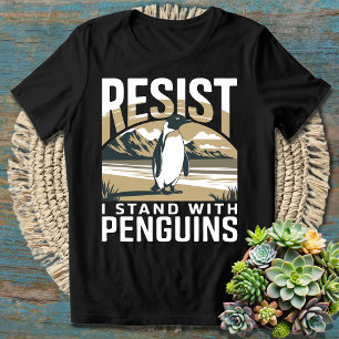 Funny Resist Penguin Activism T-Shirt
