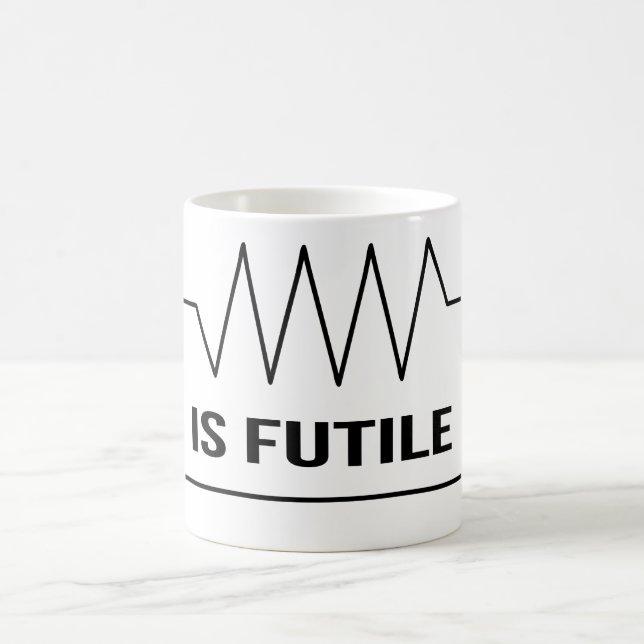 Funny 'Resistance is Futile' Electrical Humour Mug (Center)