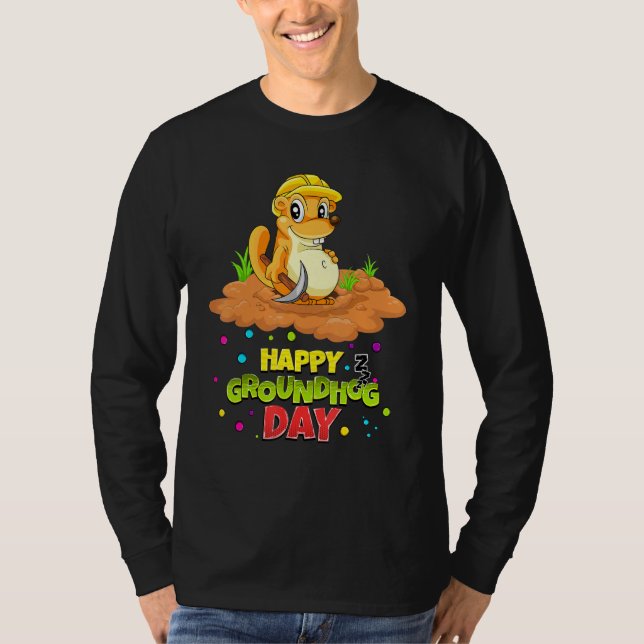 Funny Respect The Groundhog Day T-Shirt (Front)