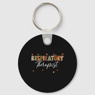 Funny Respiratory Therapist Pumpkin Autumn Tree Fa Keychain