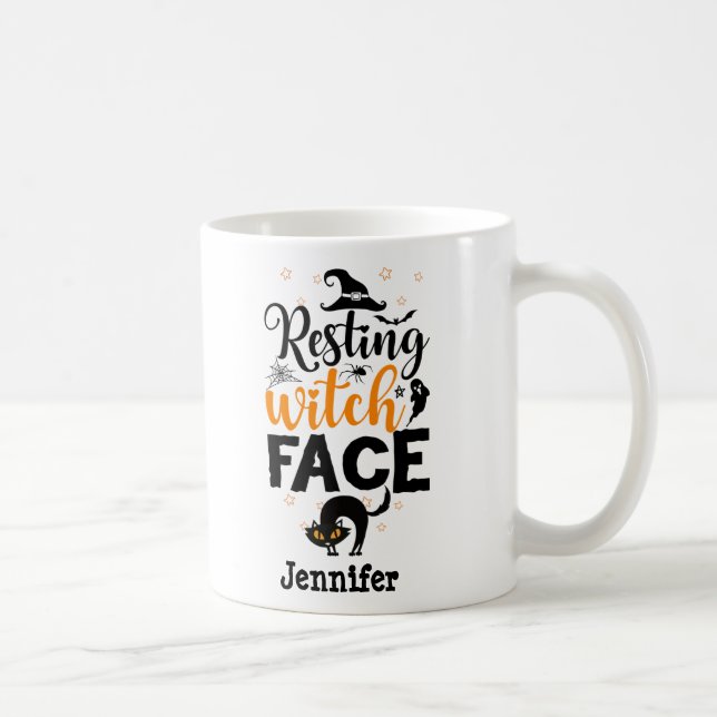  Funny Resting Witch Face Halloween Personalized   Coffee Mug (Right)