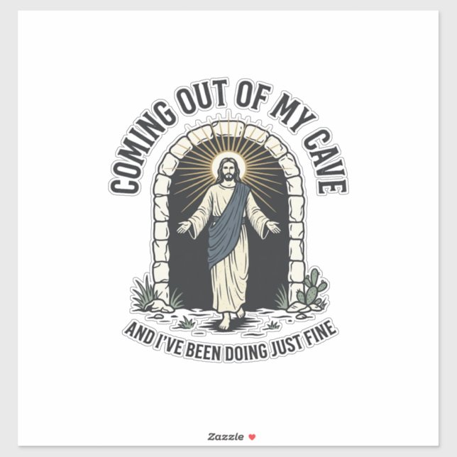 Funny Resurrection Cave Quote Vintage Engraving De (Sheet)