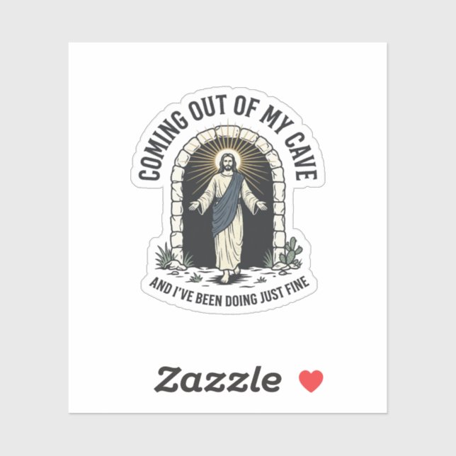 Funny Resurrection Cave Quote Vintage Engraving De (Sheet)