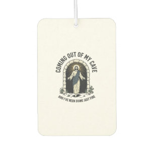 Funny Resurrection Cave Quote Vintage Engraving De Air Freshener