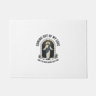 Funny Resurrection Cave Quote Vintage Engraving De Doormat