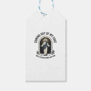 Funny Resurrection Cave Quote Vintage Engraving De Gift Tags