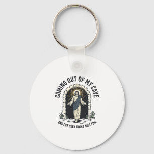Funny Resurrection Cave Quote Vintage Engraving De Keychain