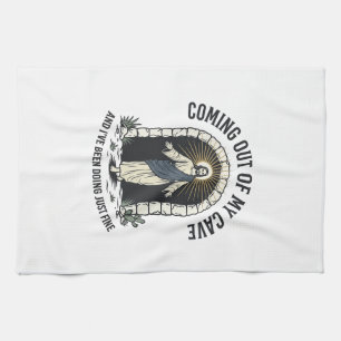 Funny Resurrection Cave Quote Vintage Engraving De Kitchen Towel