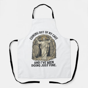 Funny Resurrection Cave Vintage Engraving Shirt De Apron