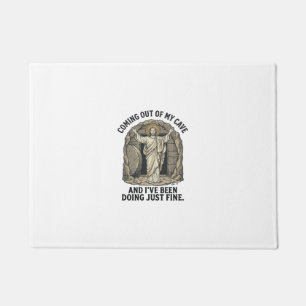 Funny Resurrection Cave Vintage Engraving Shirt De Doormat