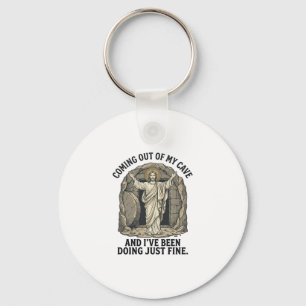 Funny Resurrection Cave Vintage Engraving Shirt De Keychain