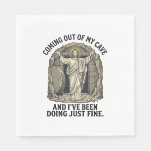 Funny Resurrection Cave Vintage Engraving Shirt De Napkin