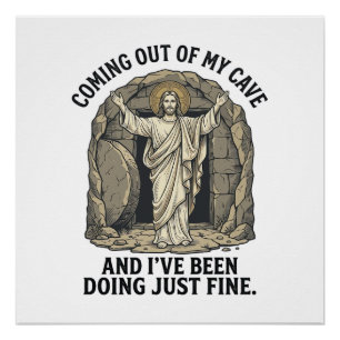 Funny Resurrection Cave Vintage Engraving Shirt De Poster
