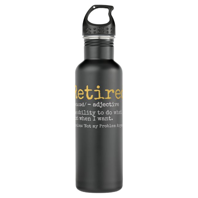 Funny Retired Definition Funny Retirement 710 Ml Water Bottle (Front)