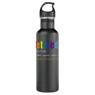 Funny Retired Definition quote Retirement cool for 710 Ml Water Bottle
