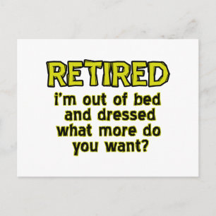 Funny retired designs postcard