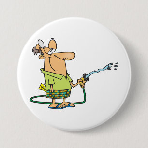 Funny Retired Doctor Gardening Garden Hose 3 Inch Round Button