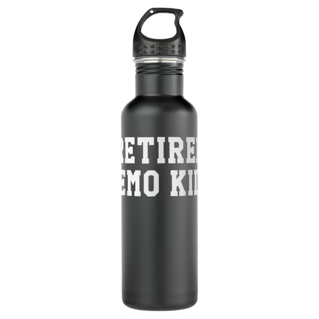 Funny Retired Emo Kid Sad Music Gift  710 Ml Water Bottle (Front)