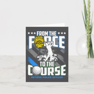 Funny Retired Lice Officer Golf Retirement Gift  Card