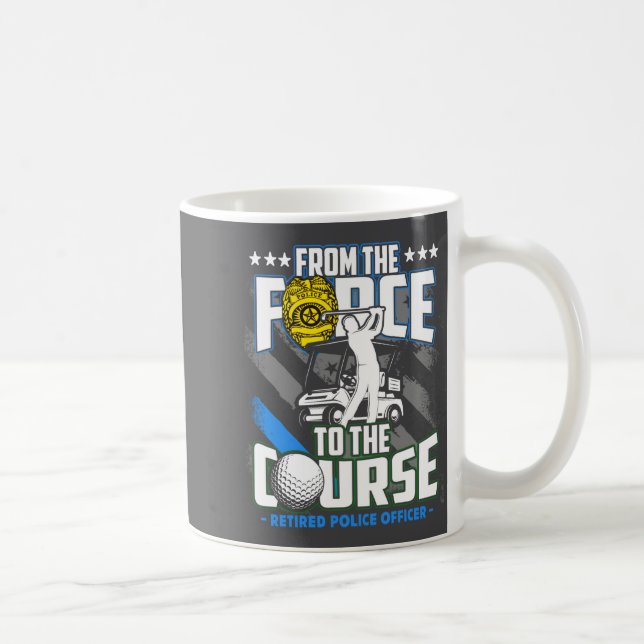 Funny Retired Lice Officer Golf Retirement Gift  Coffee Mug (Right)