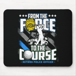 Funny Retired Lice Officer Golf Retirement Gift Mouse Pad