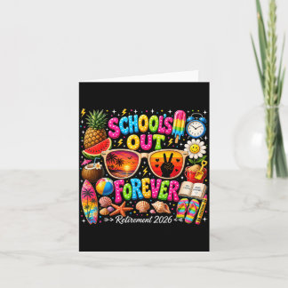 Funny Retired Life Retirement 2026 Teacher Party Card