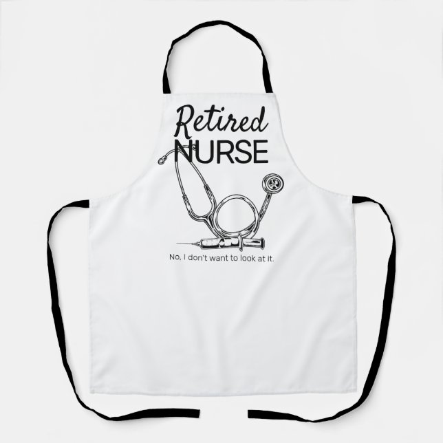 Funny Retired Nurse RN Retirement Medical  Apron (Front)