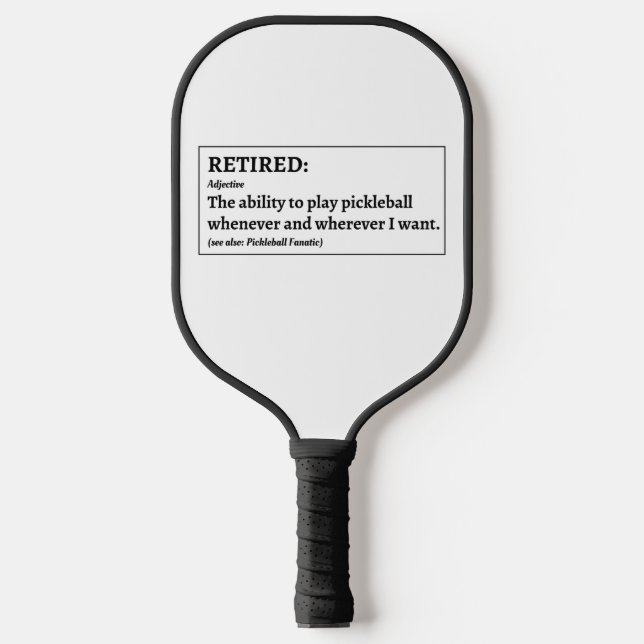 Funny Retired Pickleball Pickleball Paddle (Front)
