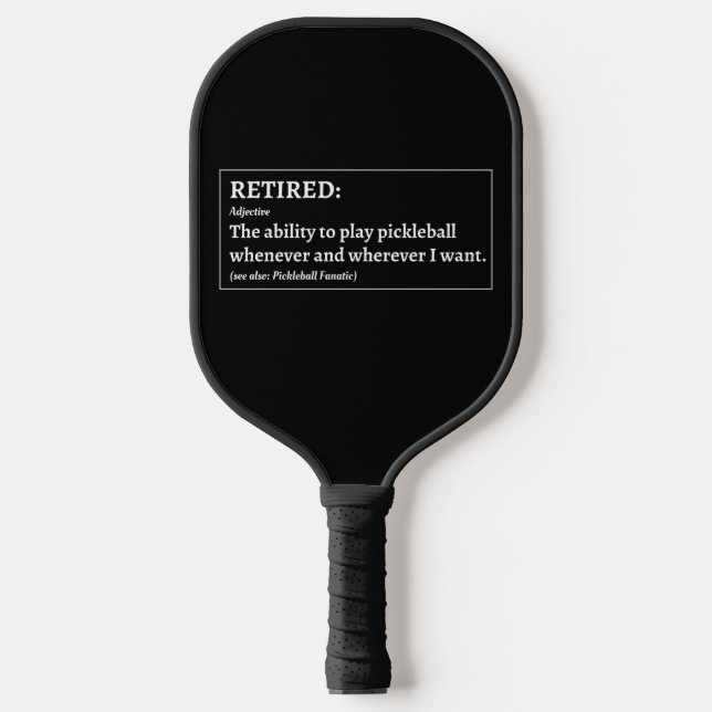 Funny Retired Pickleball Pickleball Paddle (Front)
