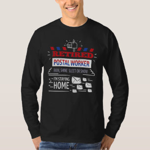 Funny Retired Postal Worker Mailman Retirement T-Shirt
