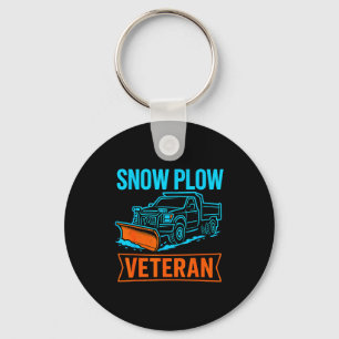 Funny Retired Snow Plow Veteran Winter Clearing Hu Keychain