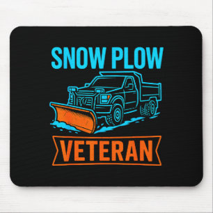 Funny Retired Snow Plow Veteran Winter Clearing Hu Mouse Pad