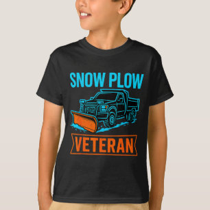 Funny Retired Snow Plow Veteran Winter Clearing Hu T-Shirt