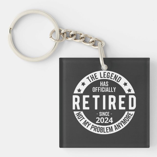 funny retirement 2024 keychain (Front)