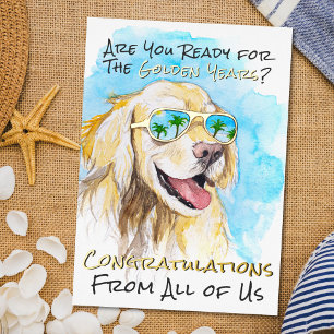    Funny Retirement Congratulations From All Of Us Foil Holiday Postcard